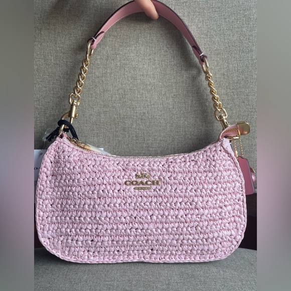 Coach Handbags - ‼️last 1‼️NWT！Coach straw Teri Shoulder Bag（COACH CBH59）fast shipping